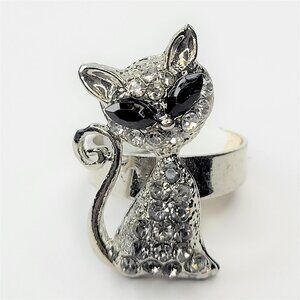 Cat Ring Fashion Ring Adjustable Band